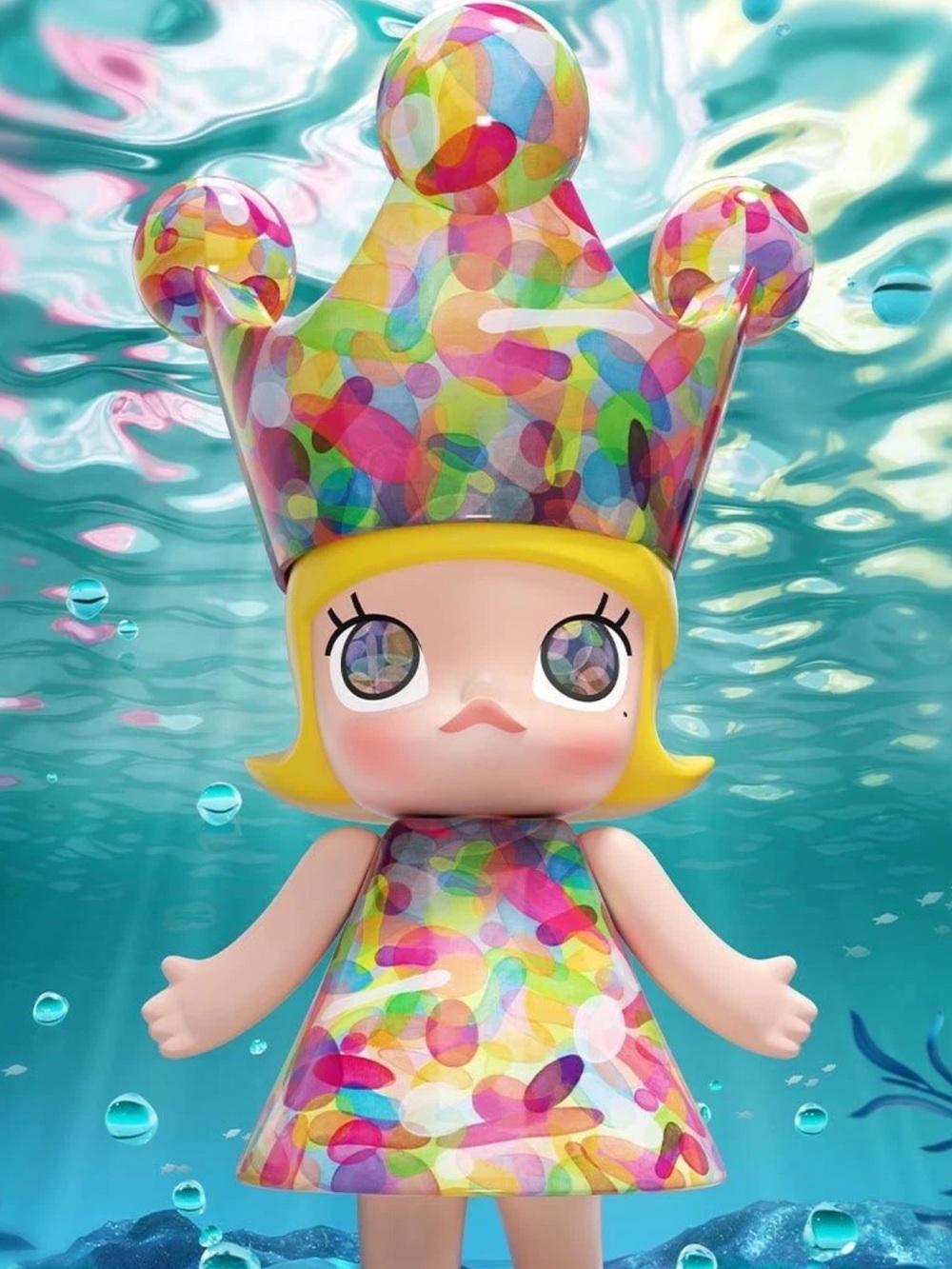 400% “Bubbles “Mega Royal Molly Figure by  Popmart - Multicolor. Sealed. - Picture 3 of 5